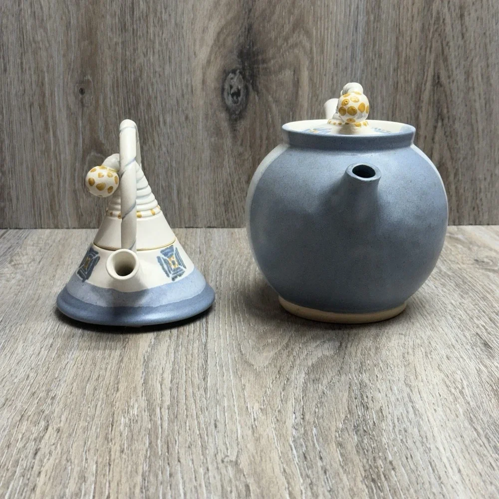 Irish Pottery Teapot Set Whimsical Cottage Core Made in Ireland by Suzanne May